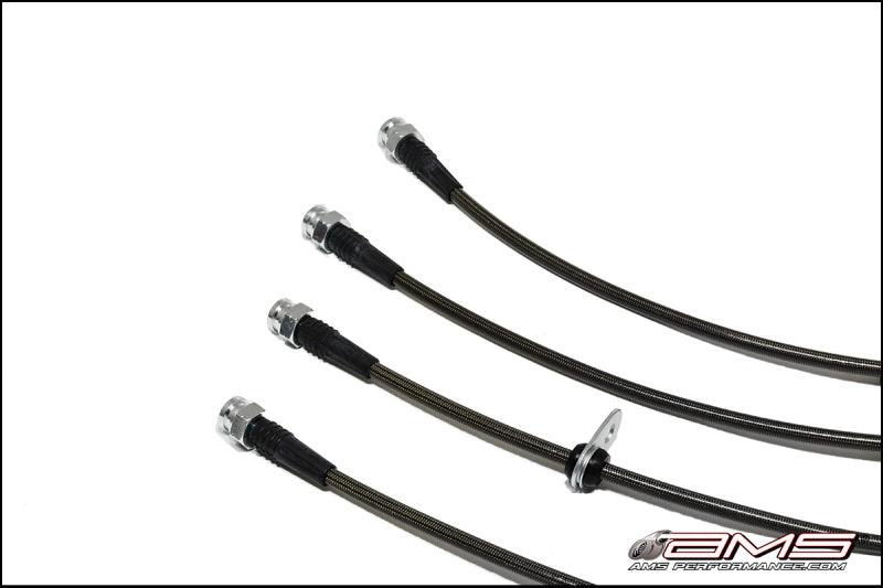 AMS Performance 08-15 Mitsubishi EVO X Stainless Steel Brake Lines (4 Lines) - Corvette Realm