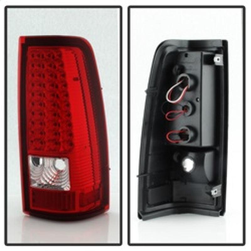 Xtune Chevy Silverado 1500/2500/3500 03-06 LED Tail Lights Red Clear ALT-ON-CS03-LED-RC - Corvette Realm