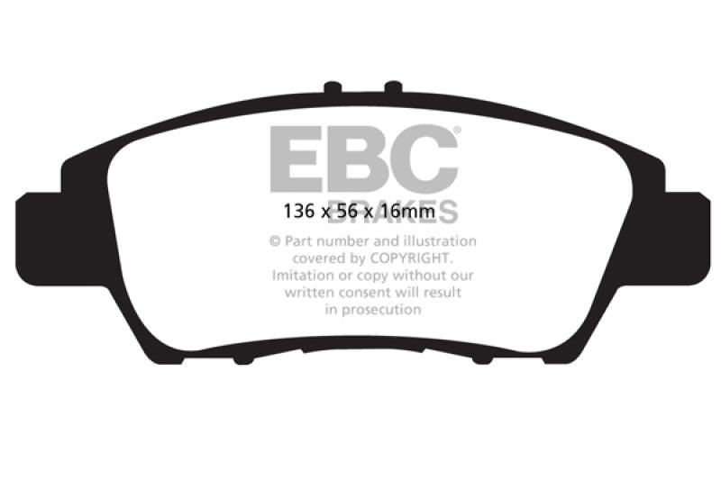 EBC 10+ Honda CR-Z 1.5 Hybrid Greenstuff Front Brake Pads - Corvette Realm