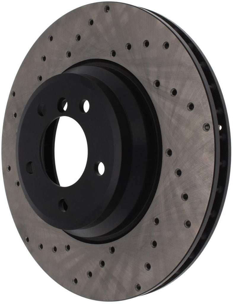 StopTech 07-10 BMW 335i Cross Drilled Right Front Rotor - Corvette Realm