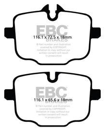 EBC 2021+ BMW M3/M4 3.0TT (G80/G82/G83 w/Cast Iron Rotors) Redstuff Rear Brake Pads - Corvette Realm