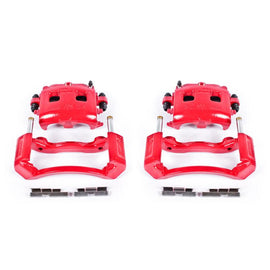 Power Stop 02-05 Dodge Ram 1500 Front Red Calipers w/Brackets - Pair - Corvette Realm