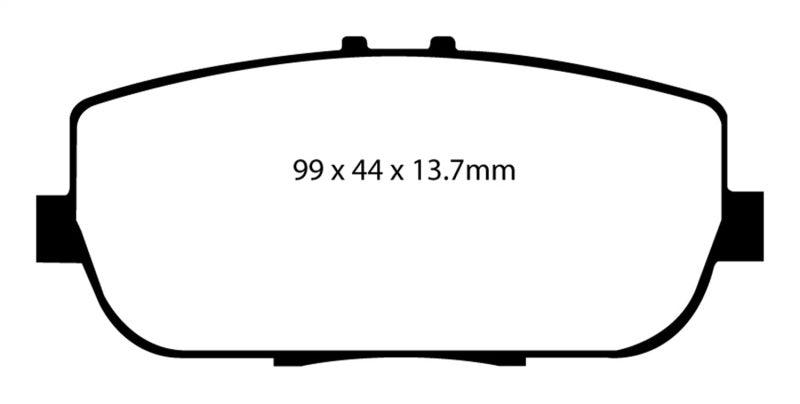 EBC 06-15 Mazda Miata MX5 2.0 Yellowstuff Rear Brake Pads - Corvette Realm