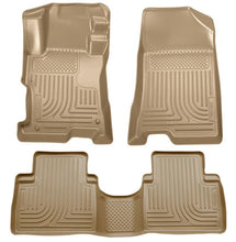 Load image into Gallery viewer, Husky Liners 08-12 Honda Accord (4DR) WeatherBeater Combo Tan Floor Liners (One Piece for 2nd Row) - Corvette Realm