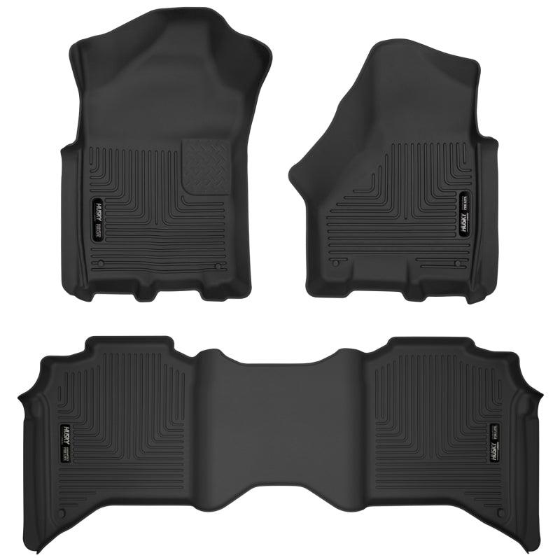 Husky Liners 19-20 Dodge Ram 2500/3500 Crew Cab X-Act Contour Front and Second Row Seat Floor Liners - Corvette Realm