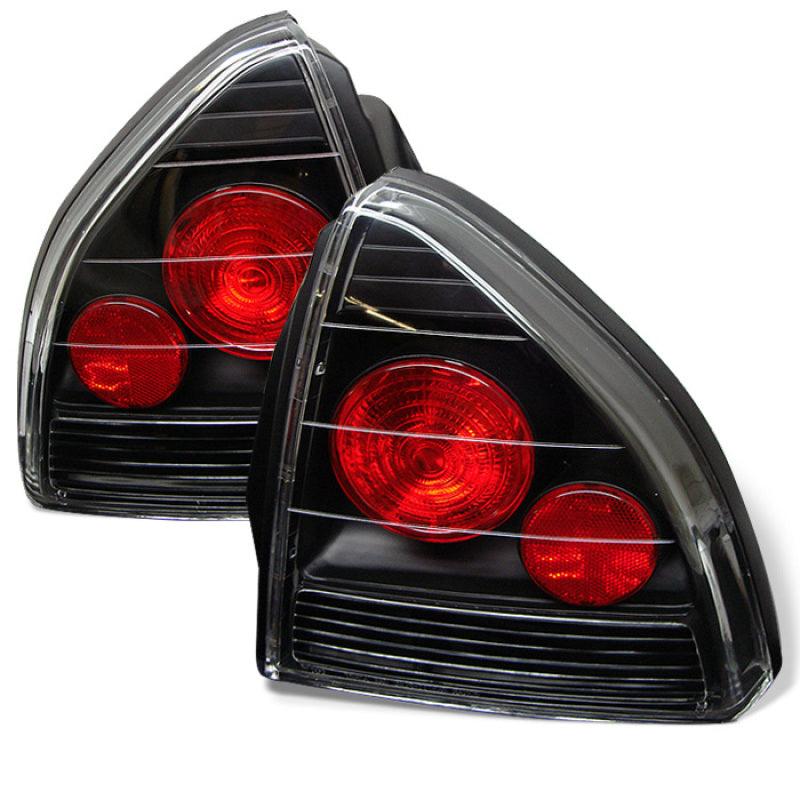 Spyder Honda Prelude 92-96 Euro Style Tail Lights Black ALT-YD-HP92-BK - Corvette Realm