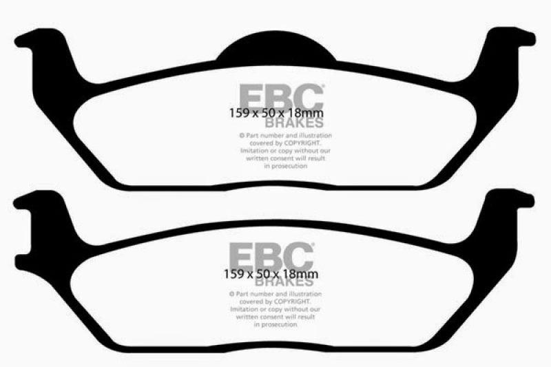 EBC 11 Ford F150 3.5 Twin Turbo (2WD) 6 Lug Greenstuff Rear Brake Pads - Corvette Realm