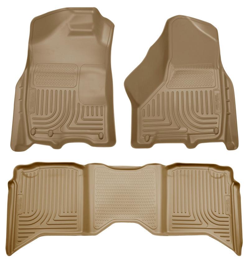 Husky Liners 2012 Dodge Ram 1500/2500/3500 Crew Cab WeatherBeater Combo Tan Floor Liners - Corvette Realm