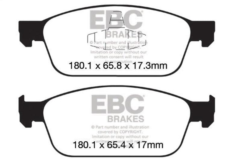 EBC 12+ Ford Focus 2.0 Turbo ST Yellowstuff Front Brake Pads - Corvette Realm