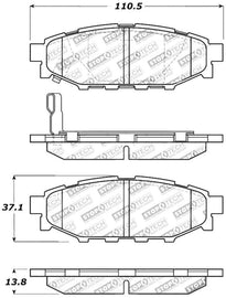 StopTech Performance 08-10 WRX Rear Brake Pads - Corvette Realm