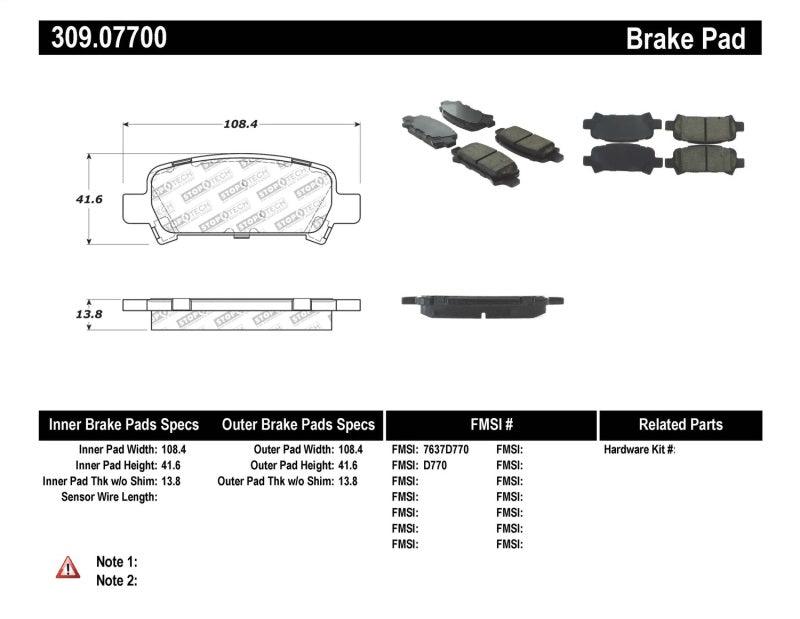 StopTech Performance 02-03 WRX Rear Brake Pads - Corvette Realm