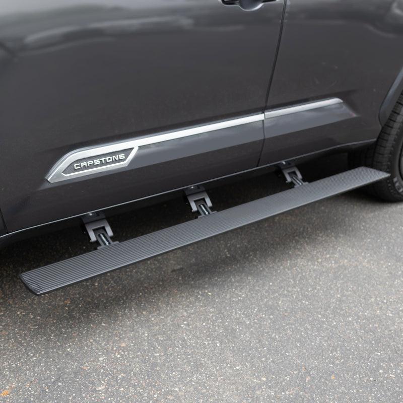 Go Rhino 23-24 Toyota Sequoia Sport Utility (Ex. Hybrid) E1 Electric Running Board Kit - Text. Black - Corvette Realm