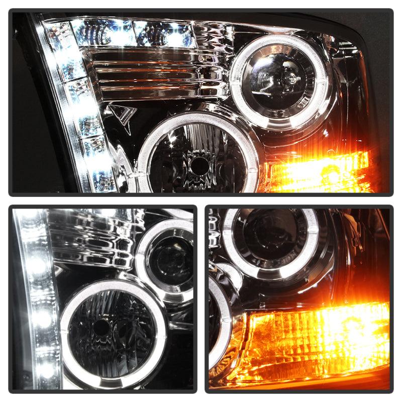 Spyder Dodge Ram 1500 09-14 10-14 Projector Headlights Halogen- LED Halo LED - Chrm PRO-YD-DR09-HL-C - Corvette Realm