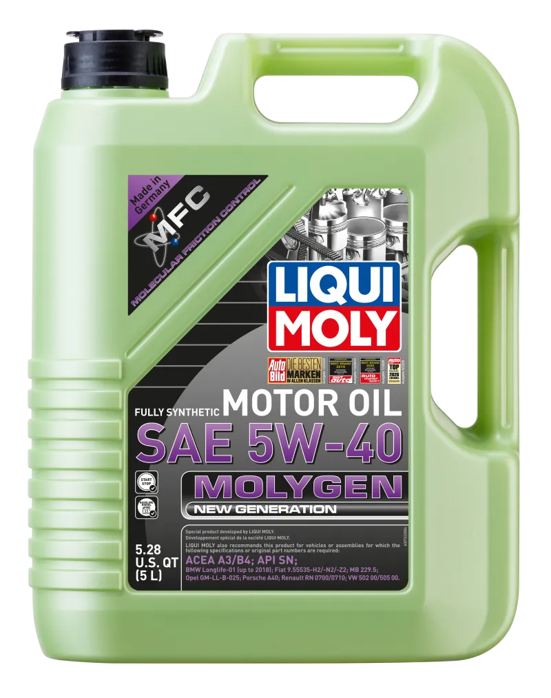 LIQUI MOLY 5L Molygen New Generation Motor Oil SAE 5W40