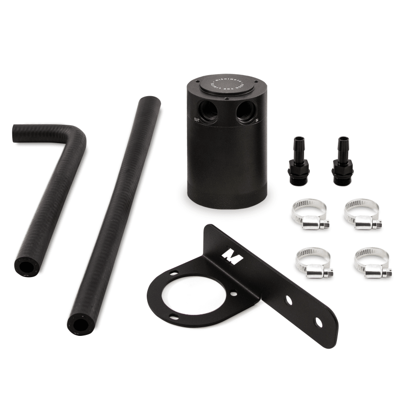 Mishimoto 2016+ Honda Civic 1.5L Turbo Baffled Oil Catch Can Kit - Black (PCV Side) - Corvette Realm