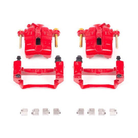 Power Stop 94-97 Mazda Miata Front Red Calipers w/Brackets - Pair - Corvette Realm