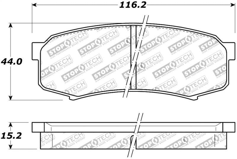 StopTech Street Brake Pads - Rear - Corvette Realm