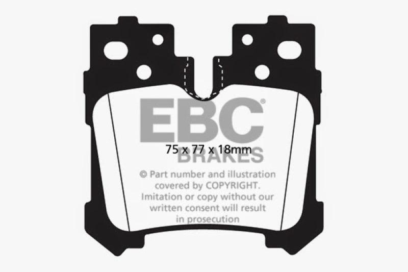 EBC 07+ Lexus LS460 4.6 Yellowstuff Rear Brake Pads - Corvette Realm