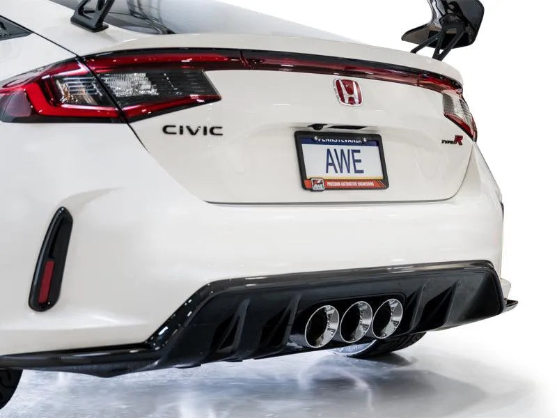 AWE Tuning 2023 Honda Civic Type R FL5 Touring Edition Exhaust w/ Triple Chrome Silver Tips - Corvette Realm