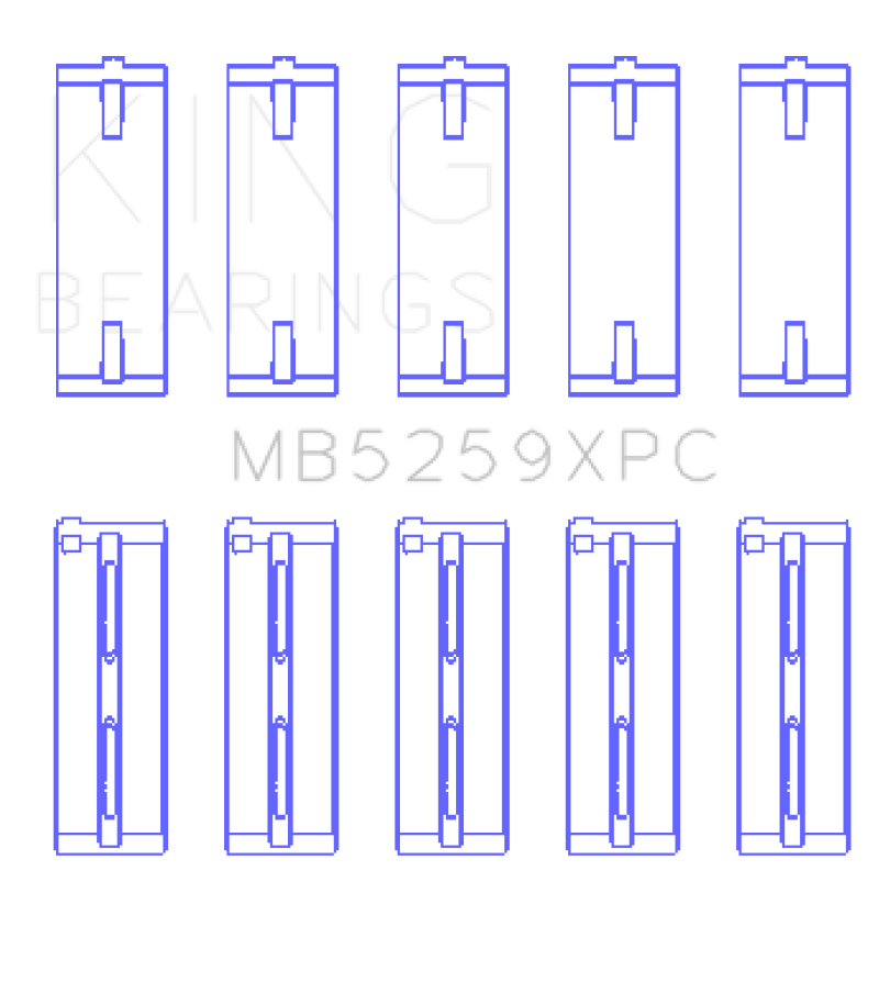 King Honda A-Series/B-Series/K-Series pMaxKote Performance Main Bearing Set - Size STD