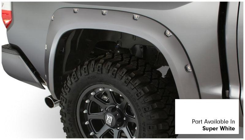 Bushwacker 16-18 Toyota Tundra Fleetside Pocket Style Flares 4pc 66.7/78.7/97.6in Bed - Super White - Corvette Realm