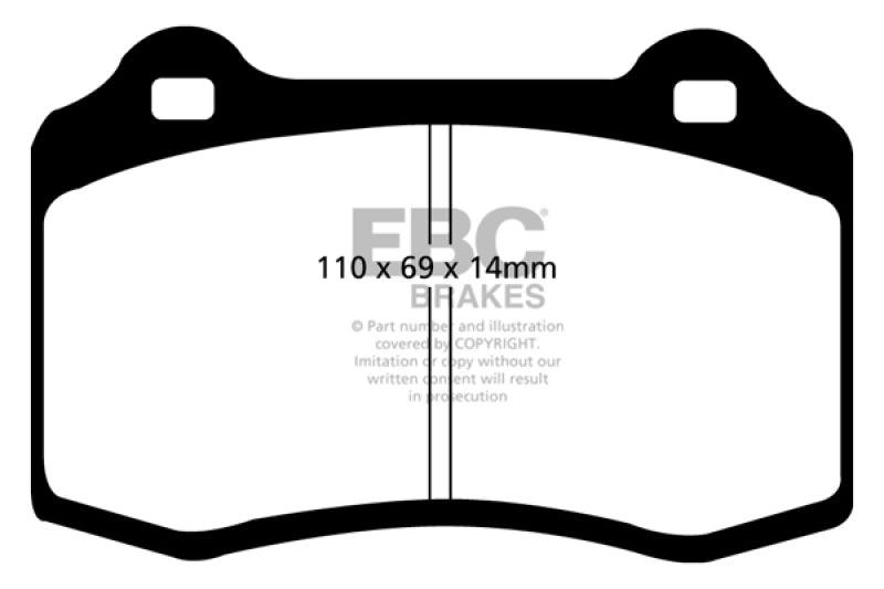 EBC 96-00 Lotus Esprit Turbo 2.0 Turbo GT3 Bluestuff Front Brake Pads - Corvette Realm