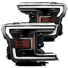 Load image into Gallery viewer, AlphaRex 18-20 Ford F-150 LUXX Style Projector Headlights Alpha Black w/Activation Light/DRL - Corvette Realm