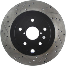 Load image into Gallery viewer, StopTech 08+ Subaru STI (Will Not Fit 05-07) Slotted &amp; Drilled Sport Brake Rotor - Corvette Realm