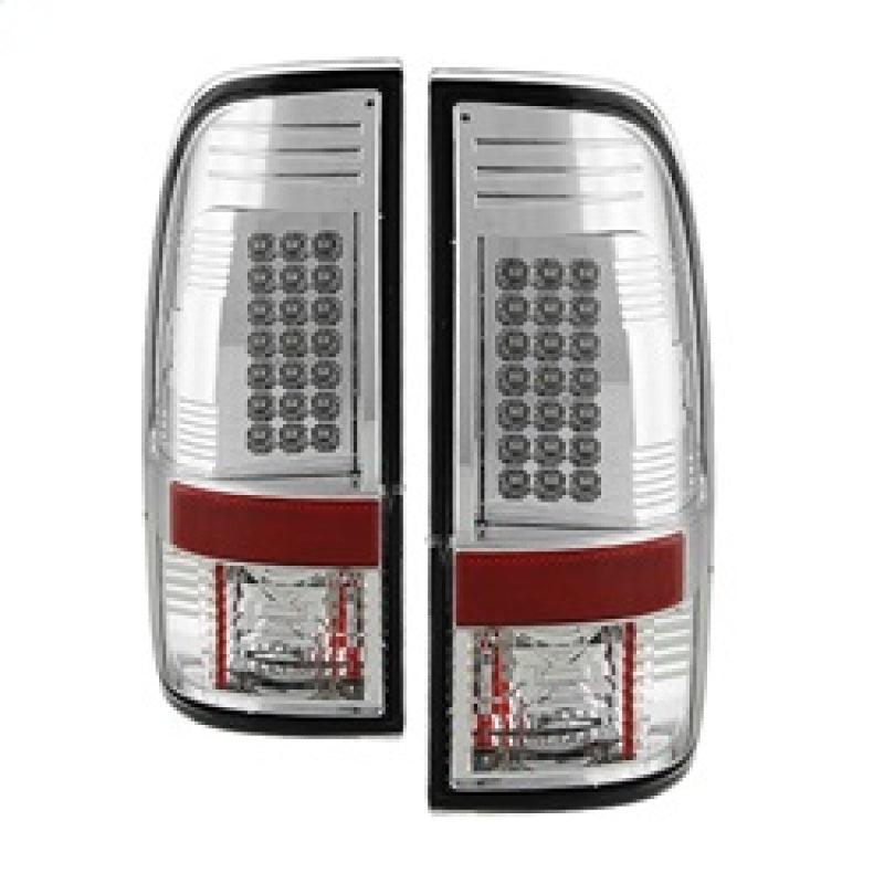 Spyder Ford Super Duty 08-15 LED Tail Lights Chrome ALT-YD-FS07-LED-C - Corvette Realm