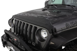 Bushwacker 18-19 Jeep Wrangler Rubicon/Sport//Unlimited/Sport S Hood Stone Guard- Black - Corvette Realm