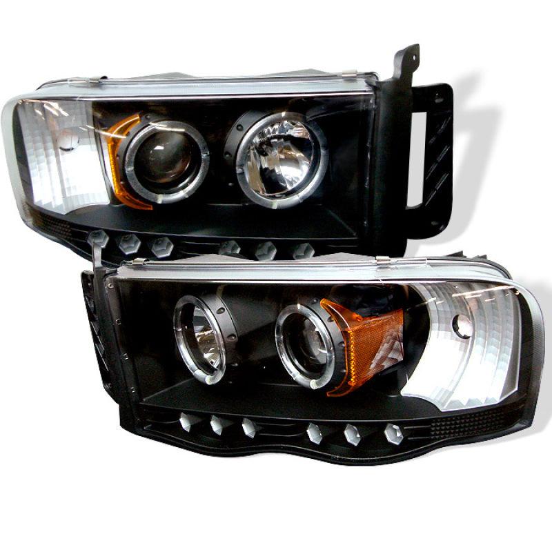 Spyder Dodge Ram 1500 02-05/Ram 2500 03-05 Projector Headlights LED Halo LED Blk PRO-YD-DR02-HL-BK - Corvette Realm