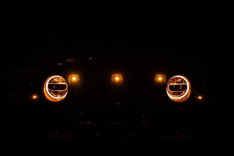 DV8 Offroad 2018+ Jeep JL Grill Amber Marker Lights - Corvette Realm