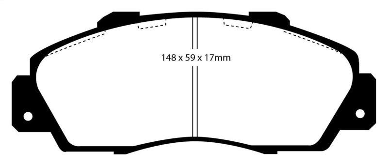 EBC 97-01 Acura Integra Type R Bluestuff Front Brake Pads - Corvette Realm