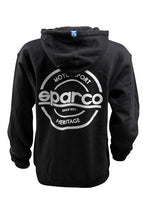 Load image into Gallery viewer, Sparco Swtshrt Hooded S-Seal Blk Xlrg