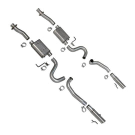 BBK 86-04 Mustang Cat Back Kit Varitune Mufflers Stainless Steel Tips - Corvette Realm