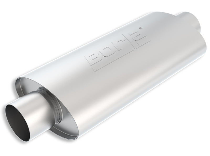 Borla XR-1 Racing Sportsman 4in Inlet/Outlet Center/Center Oval Muffler-4.5in Diameter x 12in Length - Corvette Realm