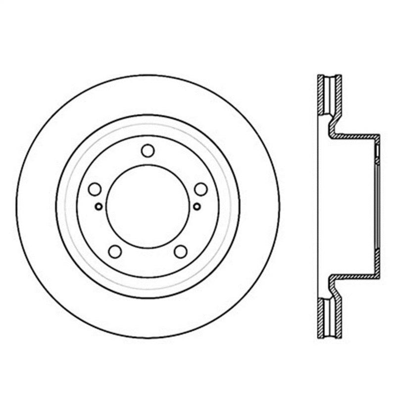 StopTech 07-09 Toyota Tundra / 08-09 Toyota Sequoia Front Right Slotted & Drilled Rotor - Corvette Realm