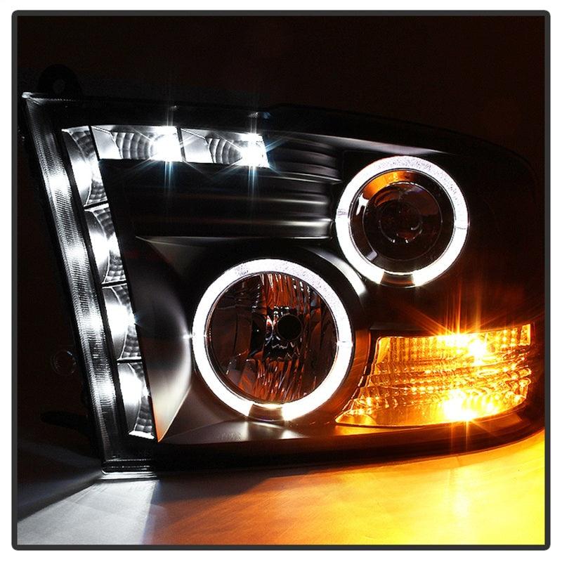 Spyder Dodge Ram 1500 09-14 10-14 Projector Headlights Halogen- LED Halo LED - Blk PRO-YD-DR09-HL-BK - Corvette Realm