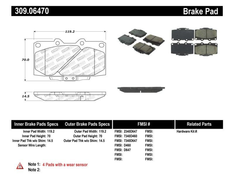 StopTech 89-96 Nissan 300ZX Sport Performance Front Brake Pads - Corvette Realm