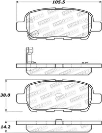 StopTech Sport Performance 10-17 Nissan 370Z Rear Brake Pads - Corvette Realm