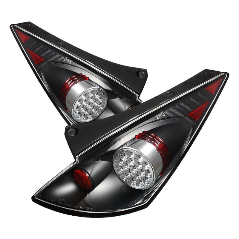 Spyder Nissan 350Z 03-05 LED Tail Lights Black ALT-YD-N350Z02-LED-BK - Corvette Realm