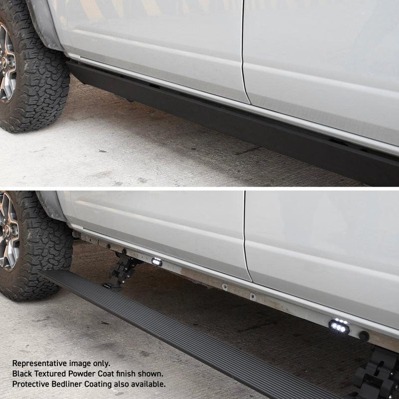 Go Rhino 22-23 Toyota Tundra CrewMax Cab 4dr E-BOARD E1 Electric Running Board Kit - Bedliner Coatng - Corvette Realm