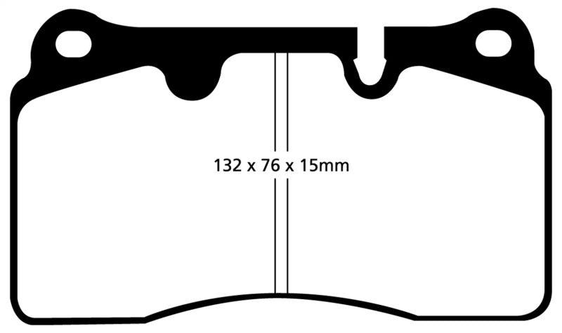 EBC 04-12 Aston Martin DB9 5.9 Redstuff Front Brake Pads - Corvette Realm