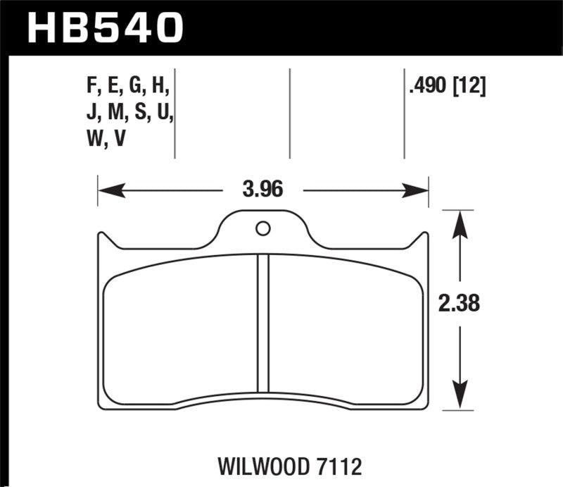 Hawk Wilwood DTC-60 Brake Pads - Corvette Realm