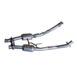 BBK 86-93 Mustang 5.0 High Flow H Pipe With Catalytic Converters - 2-1/2 - Corvette Realm