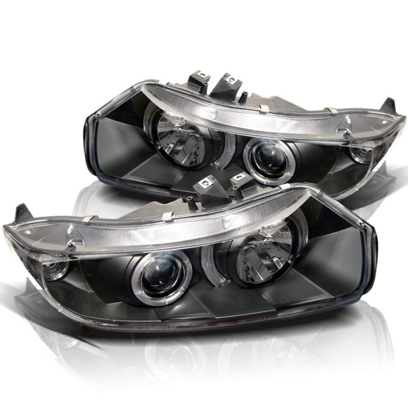 Spyder Honda Civic 06-08 2Dr Projector Headlights LED Halo Black High H1 Low H1 PRO-YD-HC06-2D-HL-BK - Corvette Realm