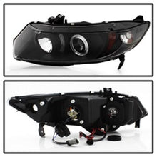 Load image into Gallery viewer, Spyder Honda Civic 06-08 2Dr Projector Headlights LED Halo Black High H1 Low H1 PRO-YD-HC06-2D-HL-BK - Corvette Realm