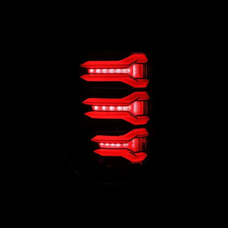 AlphaRex 21-22 Ford F150 LUXX LED Projector Tail Lights - Alpha-Black - Corvette Realm