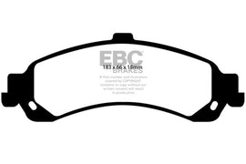 EBC 02 Cadillac Escalade 5.3 (PBR rear caliper) Yellowstuff Rear Brake Pads - Corvette Realm