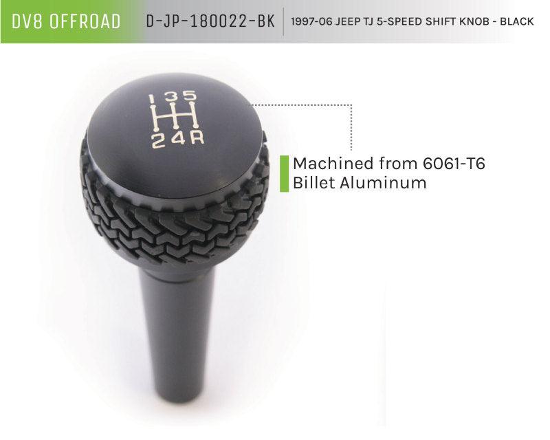 DV8 Offroad 1997-06 Jeep TJ 5-Speed Shift Knob And Lever Black - Corvette Realm
